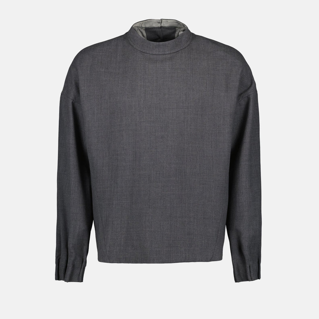 High-collar top