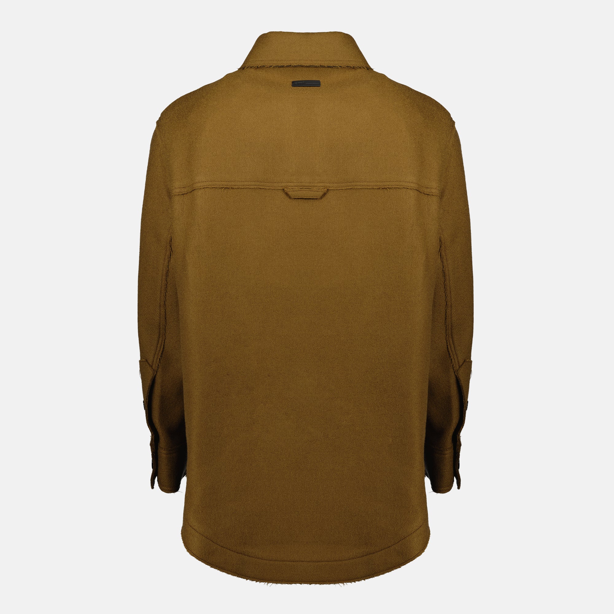 Brown Wool Shirt Jacket