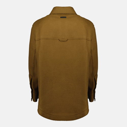 Brown Wool Shirt Jacket