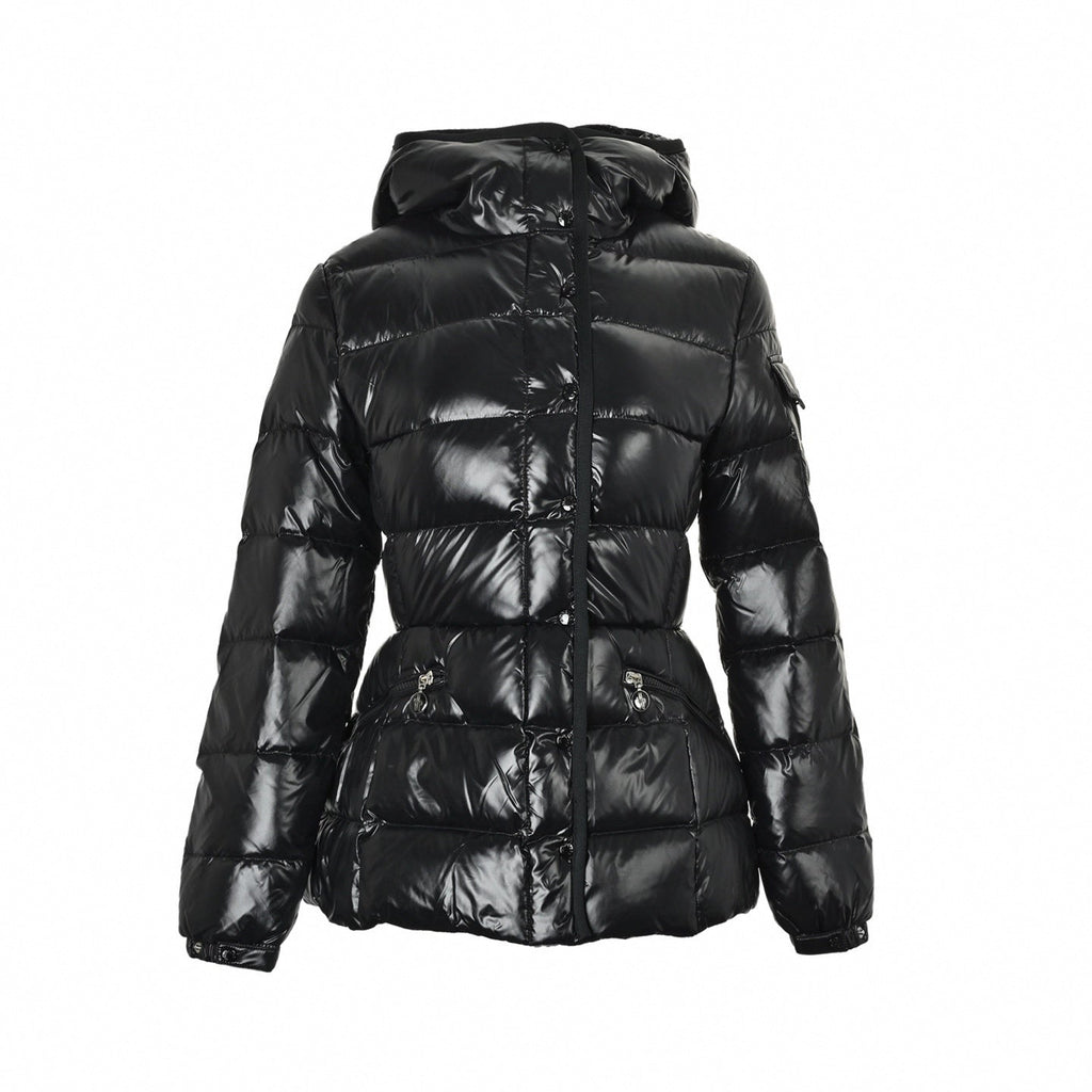 Glossy Hooded Puffer Jacket