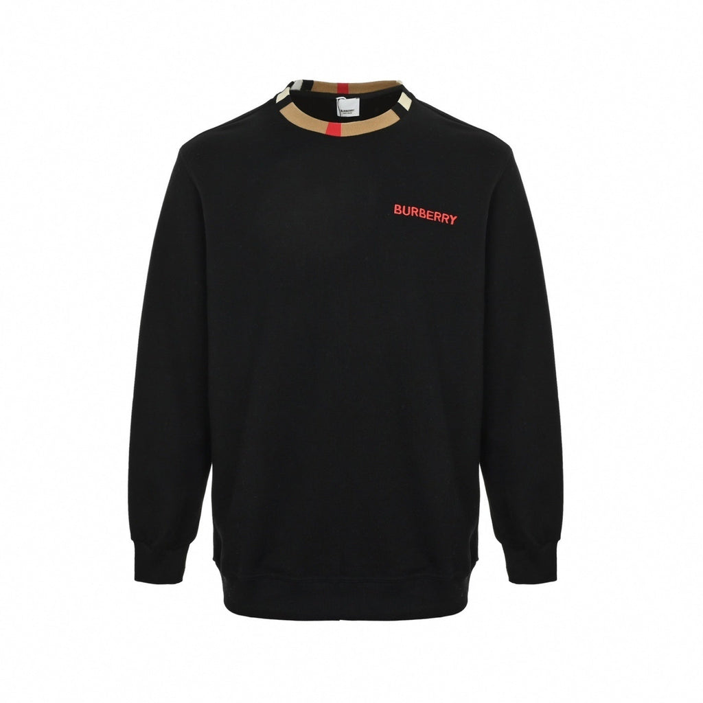 Icon Stripe Collar Cotton Sweatshirt