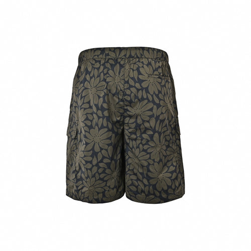 Floral Print Nylon Cargo Shorts