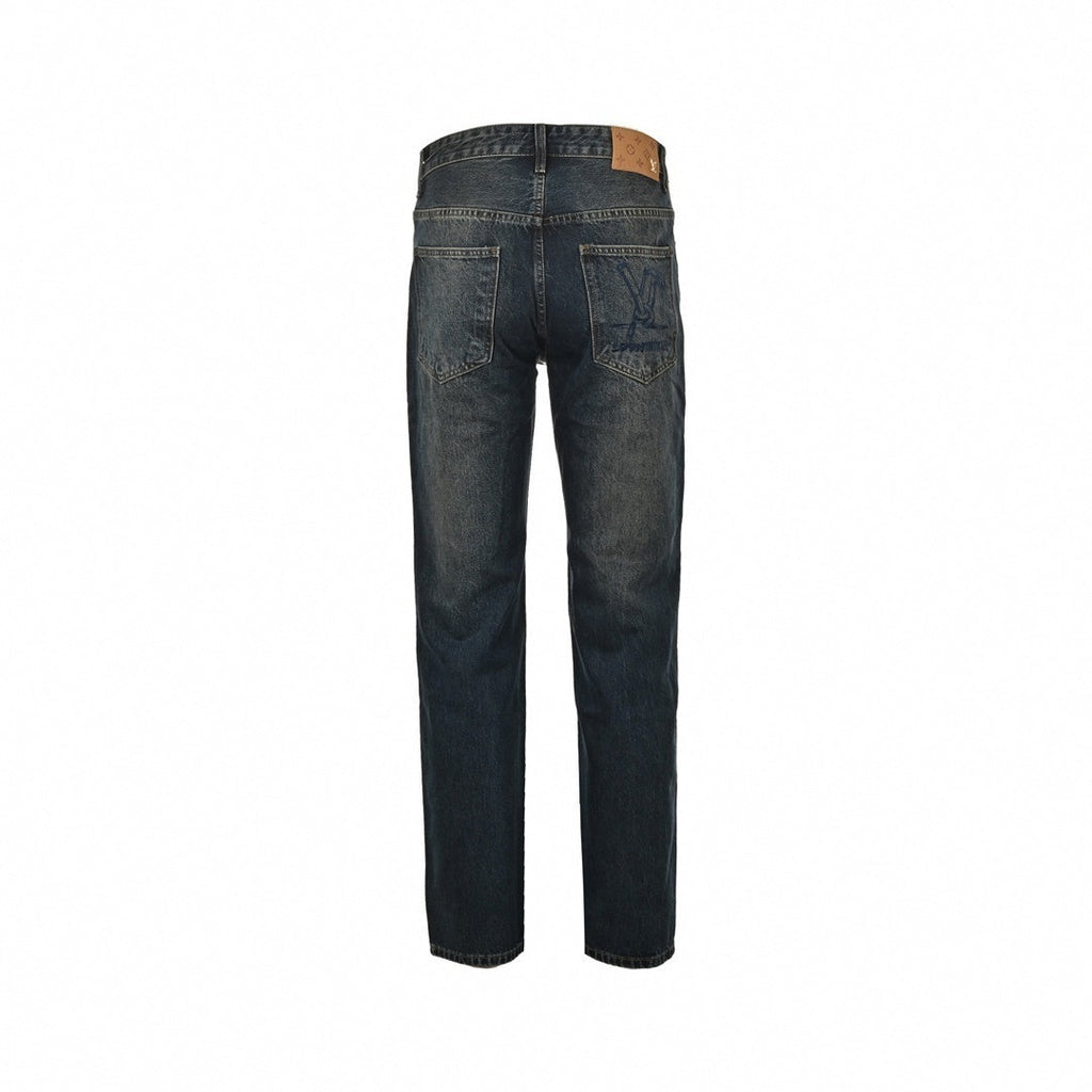 Hammer & Nail Embroidered Carpenter Denim | Vintage Blue