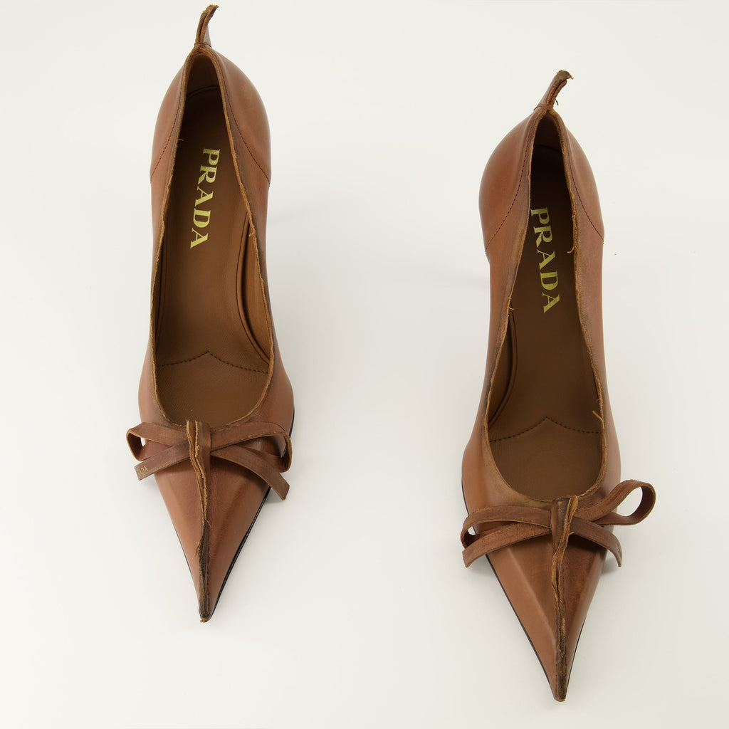 Distressed Leather Pumps