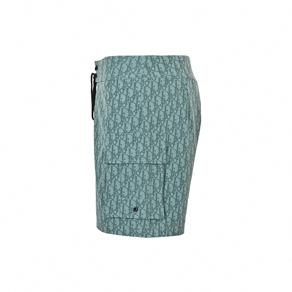 Oblique Swim Shorts | Aqua Green