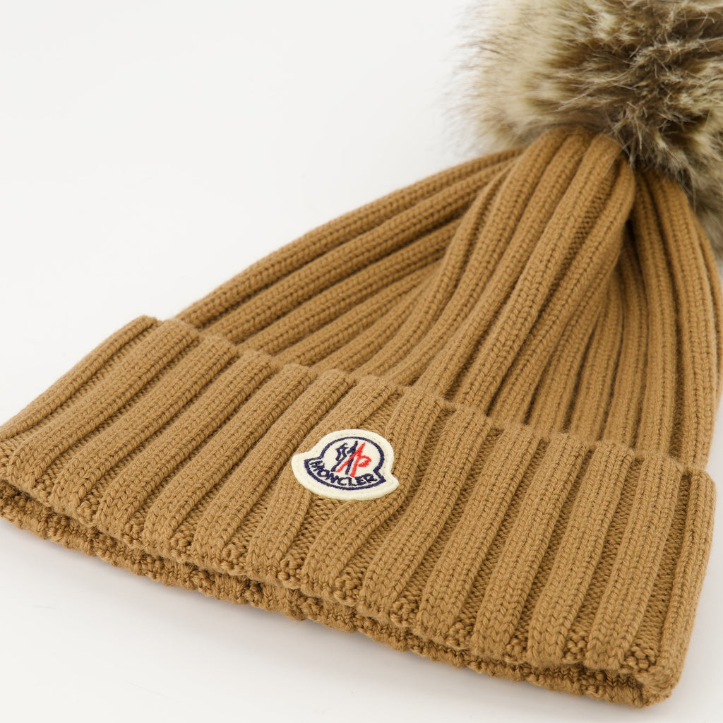 Wool Beanie with Pompom