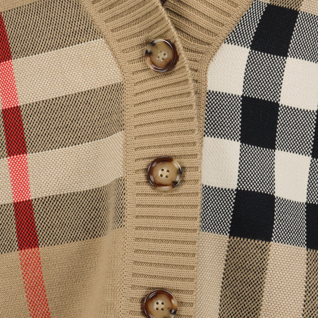 Checked cardigan