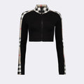 Zip-Up Cropped Top