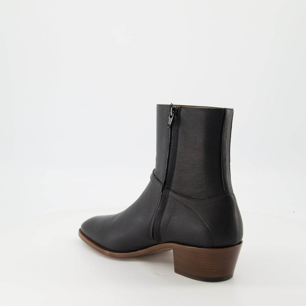 Pat Leather Ankle Boots