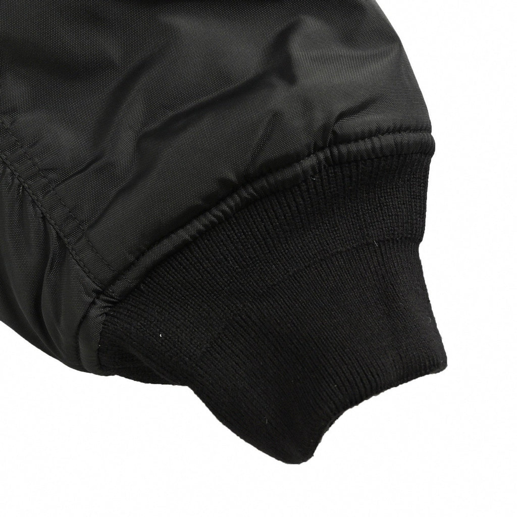 Crest-Patch Nylon Bomber Jacket | Black