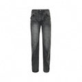 Horsebit Washed Denim Jeans