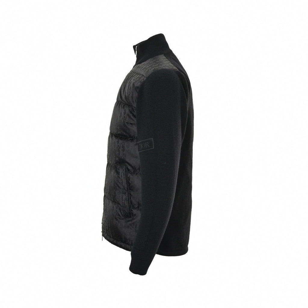 Oblique Monogram Down Cardigan | All-Black