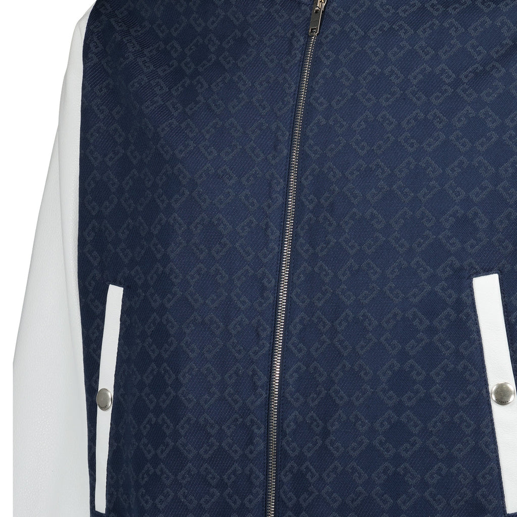 Denim Varsity Bomber
