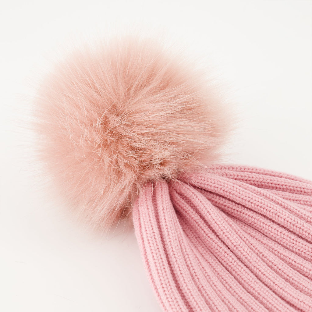 Wool Beanie with Pompom