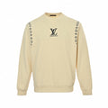 Embroidered Monogram Sleeve Sweatshirt | Cream