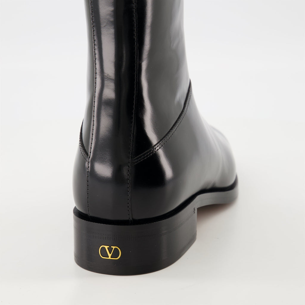 Pat Leather Ankle Boots