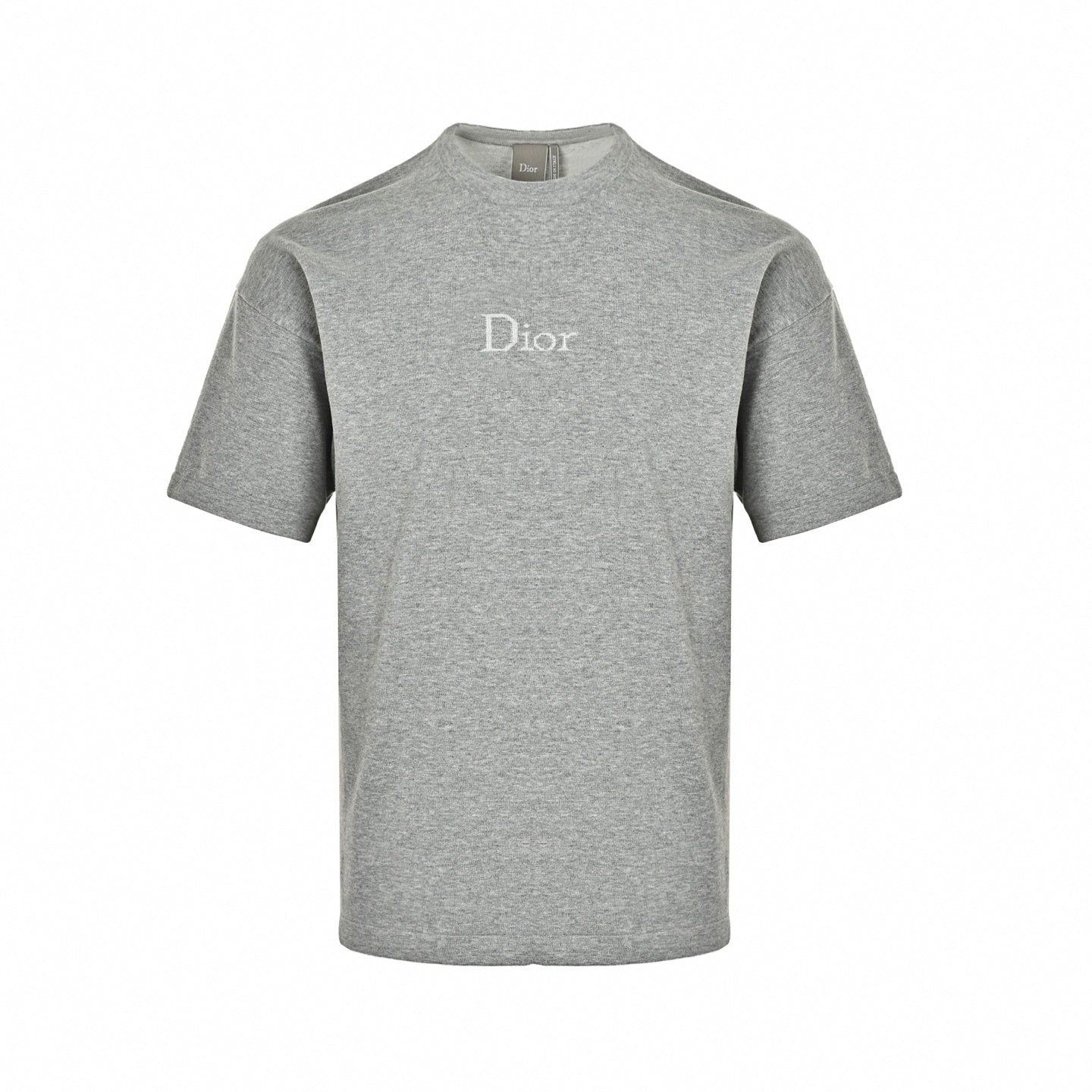 Intarsia Logo Knit T-Shirt | Grey