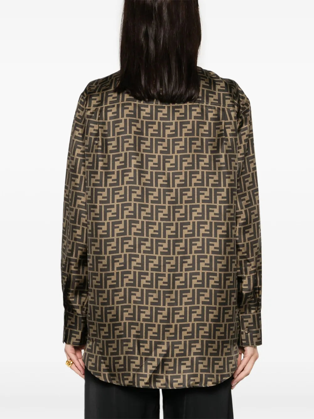 FF Brown Silk Shirt