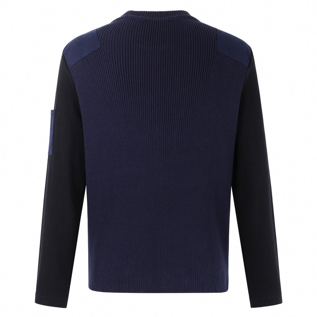 Contrast Panel Utility Sweater