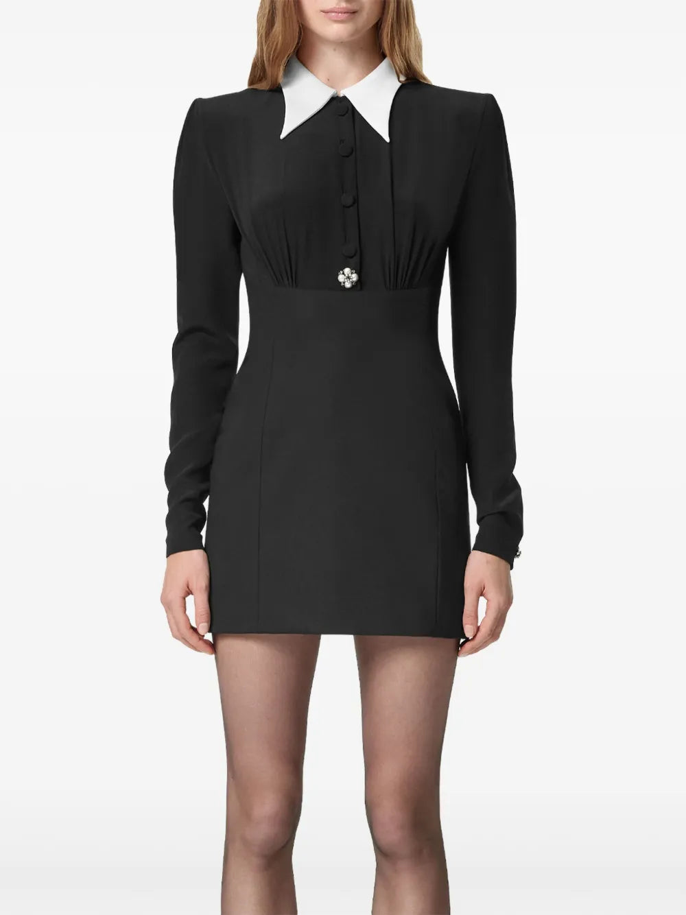 Mini Black Silk Dress