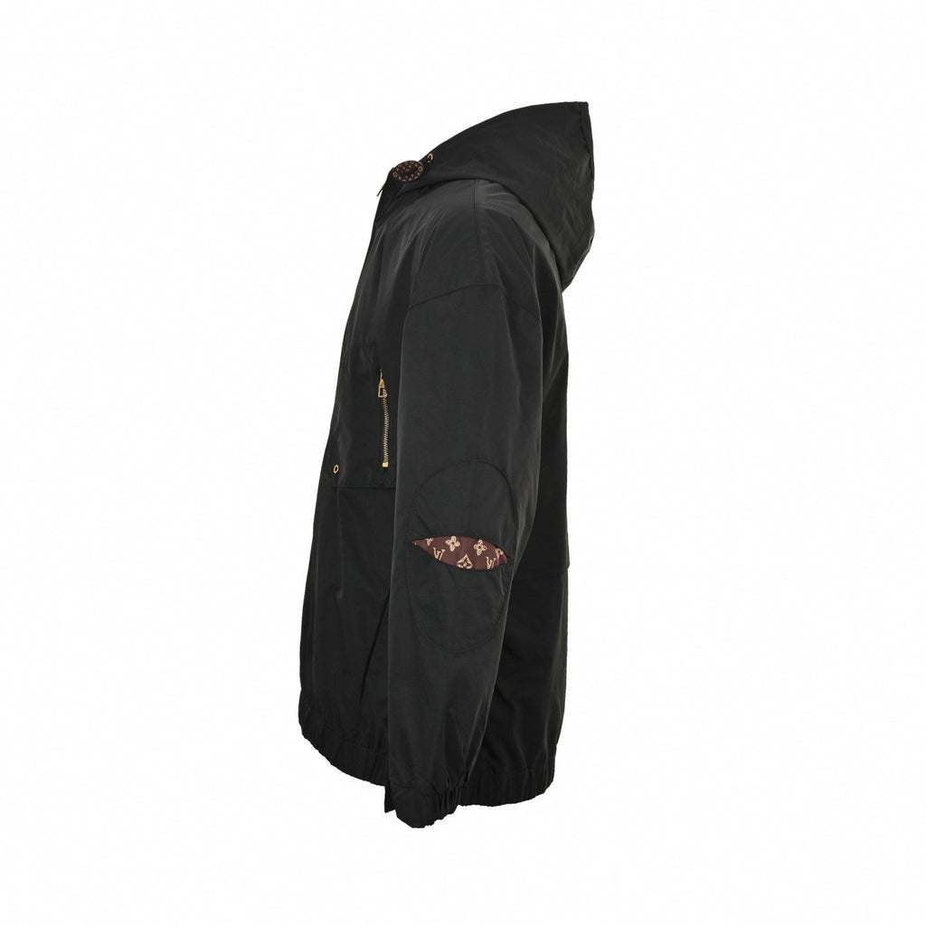 Monogram-Lined Hooded Jacket