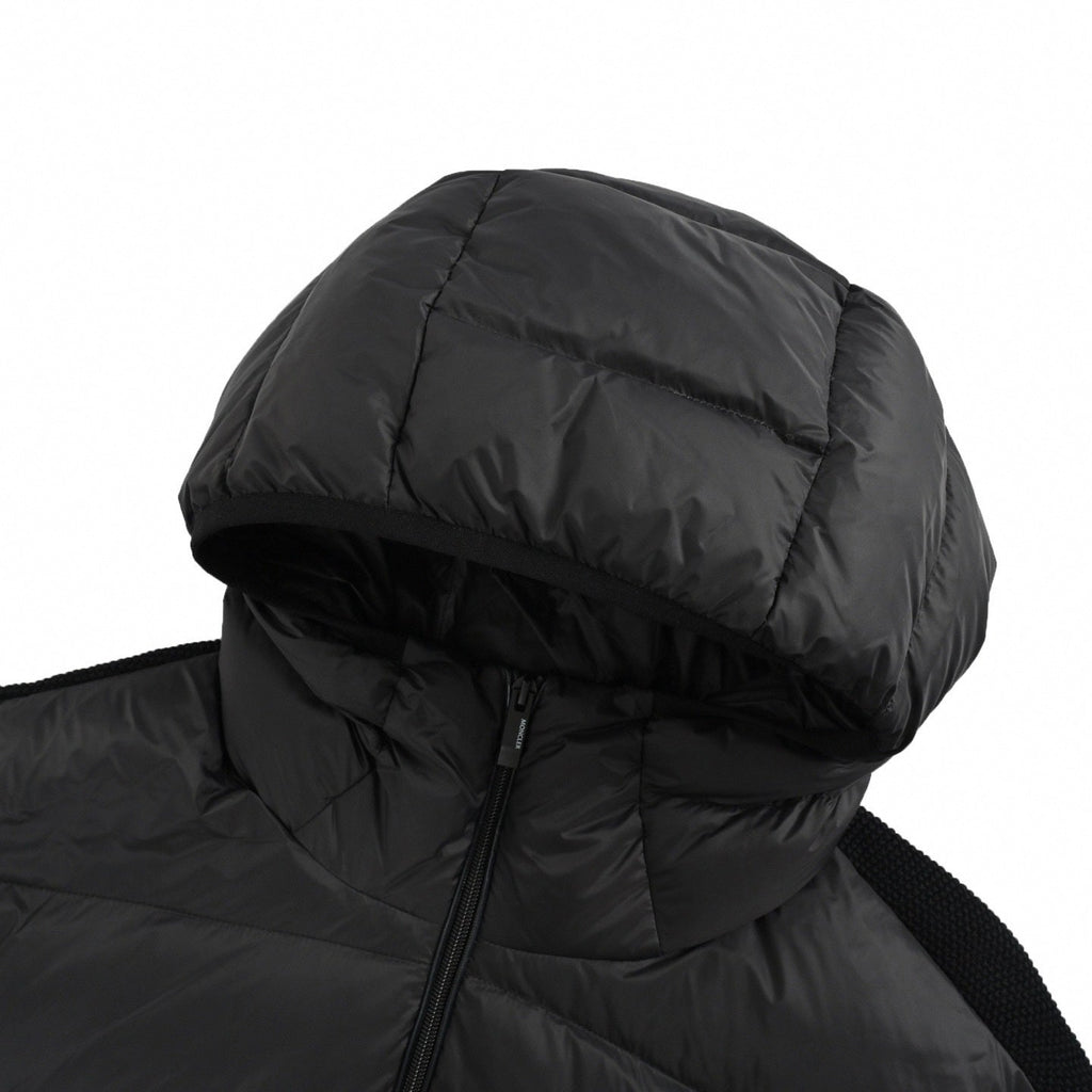 Tonal Logo Hybrid Knit Jacket | Black