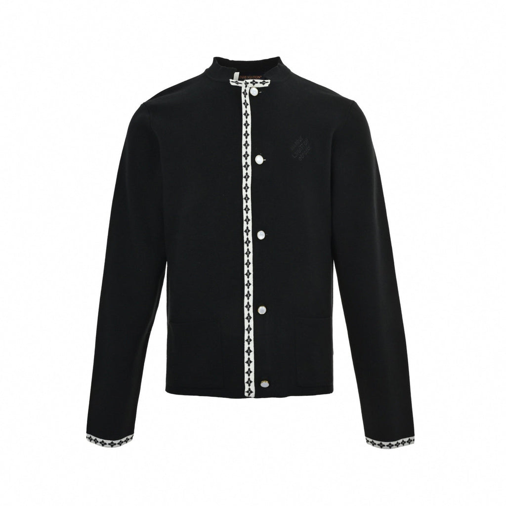 Monogram Trim Knit Cardigan
