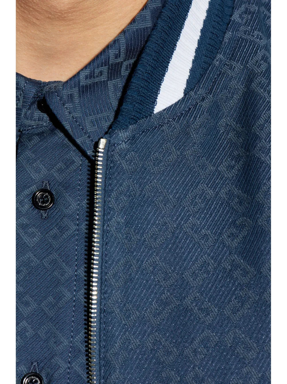 Denim Varsity Bomber