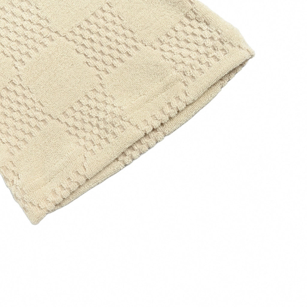 Damier Cotton Toweling Set | Beige