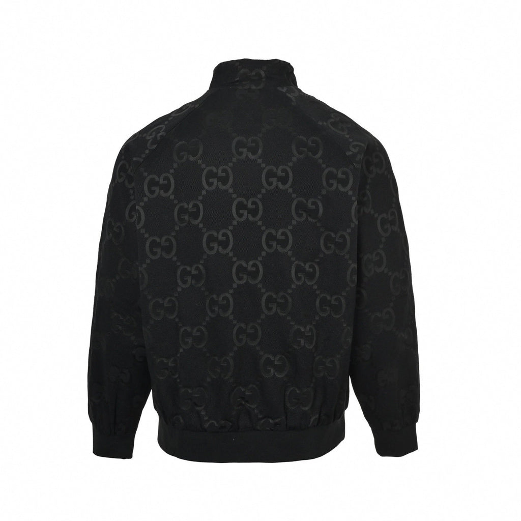 GG Monogram Jacquard Cotton Jacket | Black