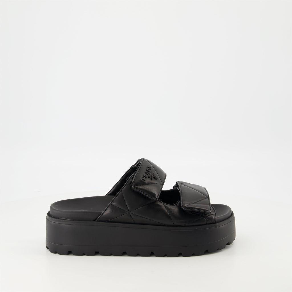 Quilted Leather Mules