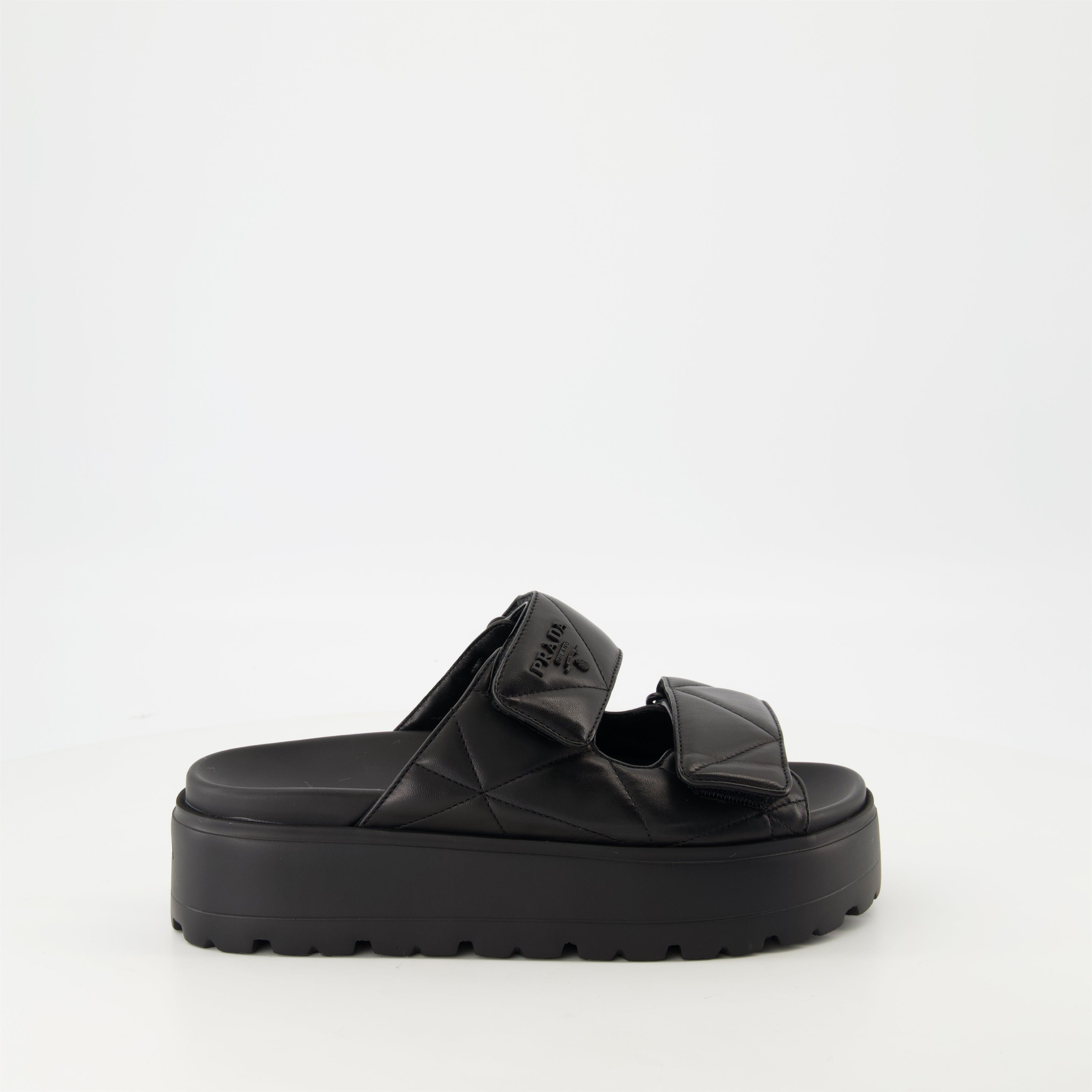 Quilted Leather Mules