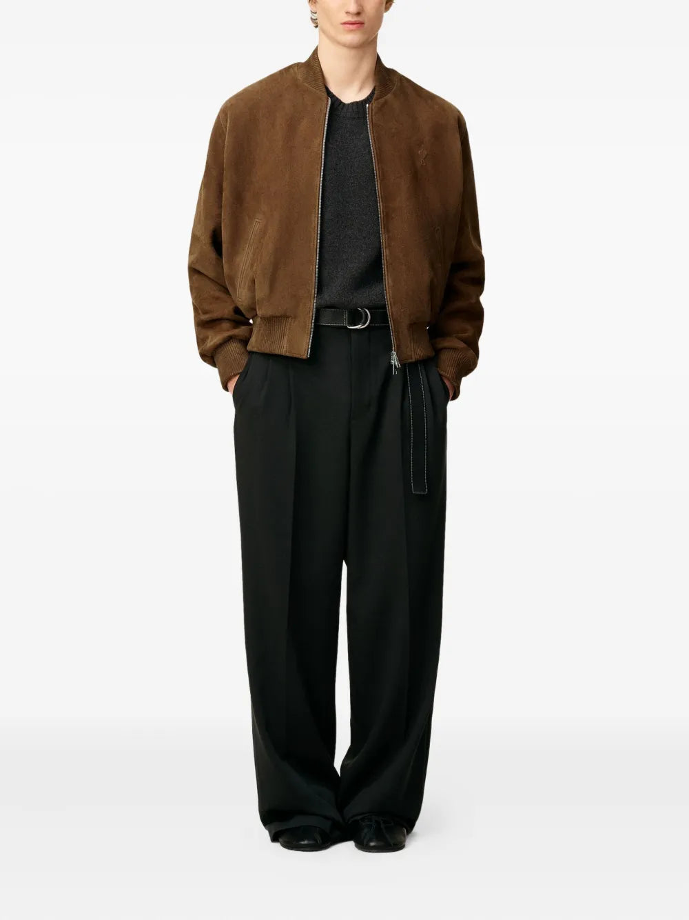 Suede Leather Bomber