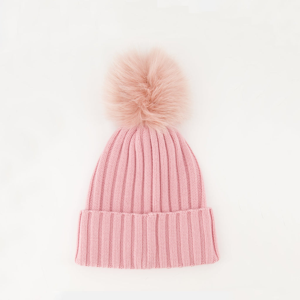 Wool Beanie with Pompom