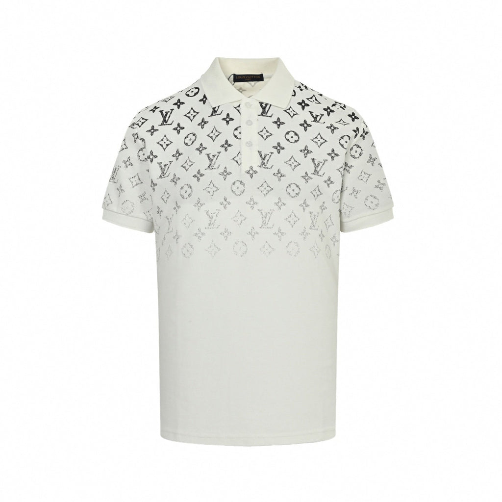 Gradient Monogram Cotton Polo