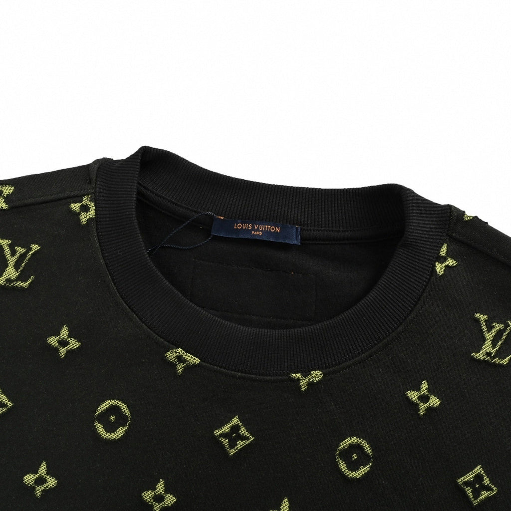 Textured Monogram Crewneck Sweatshirt