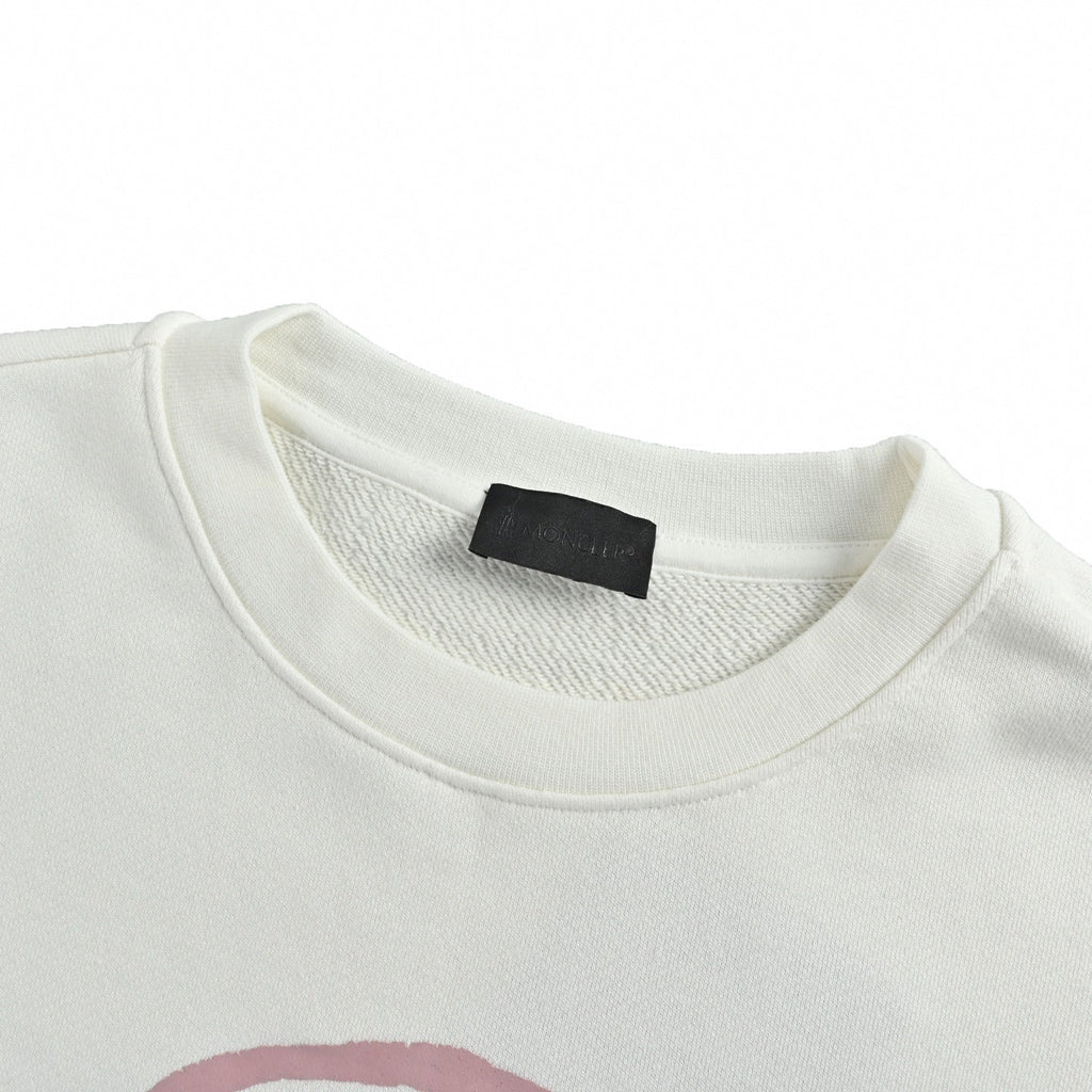 Sketch Logo Cotton Jersey Crewneck | White