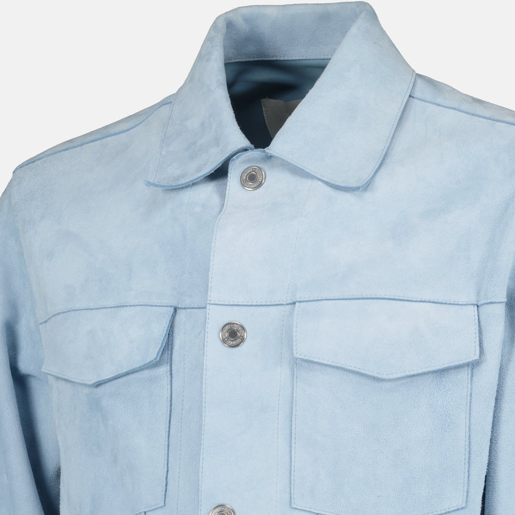 Blue Leather Jacket