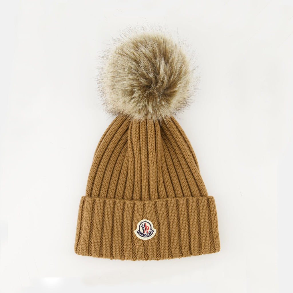 Wool Beanie with Pompom