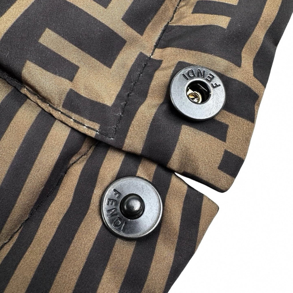 Reversible FF Monogram & Diagonal Stripe Puffer Jacket