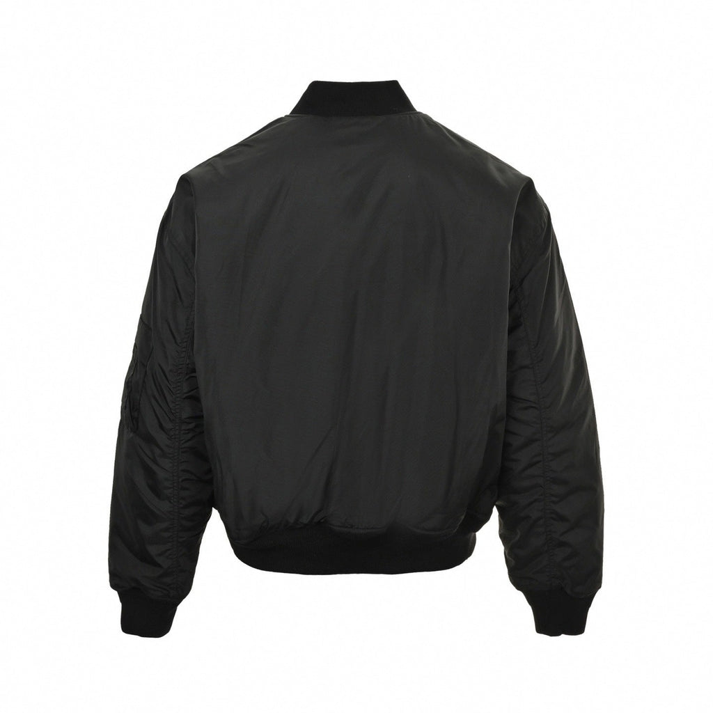 Crest-Patch Nylon Bomber Jacket | Black