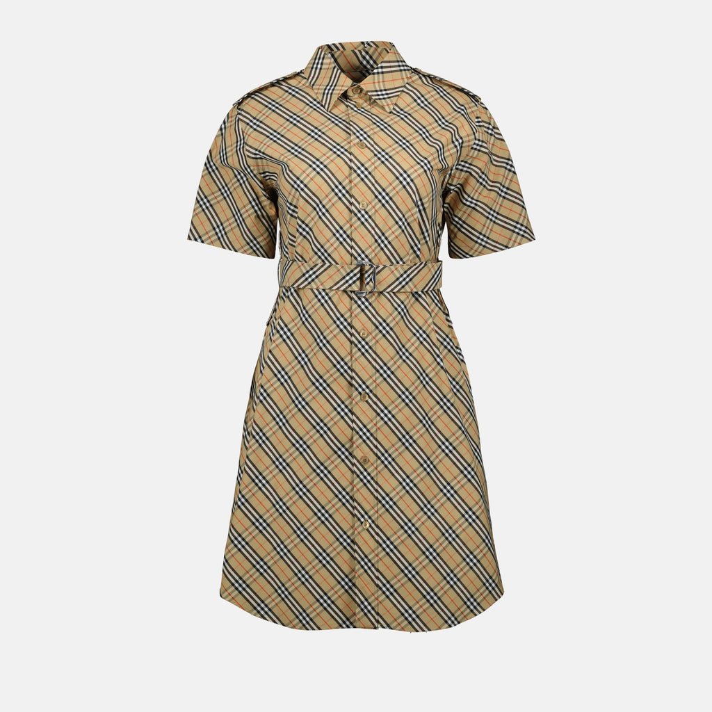 Checkered Shirt Dress