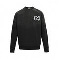 Painted Script Logo Distressed Sweatshirt | Washed Black