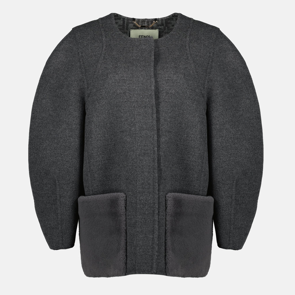 FF Wool Coat in Gray