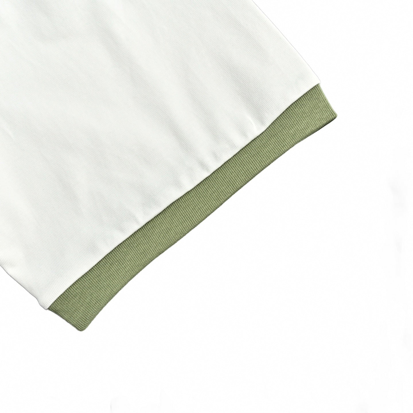 Horseshoe Logo Ringer T-Shirt | White/Olive