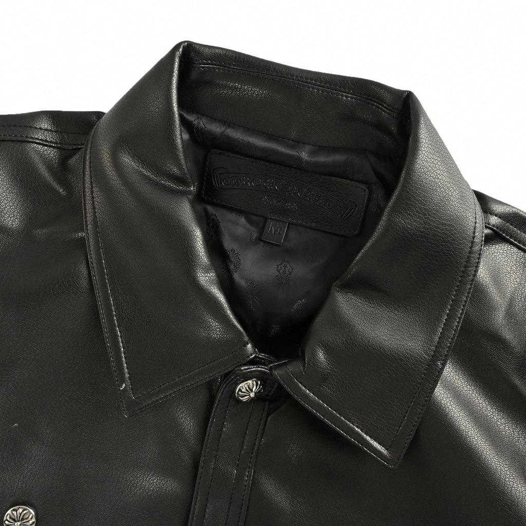 Hearts Leather Western Shirt-Jacket