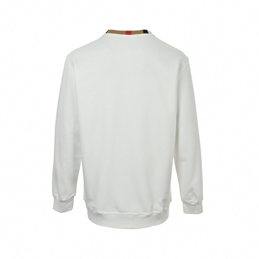 Icon Stripe Collar Cotton Sweatshirt