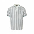 Striped Knit Polo | White