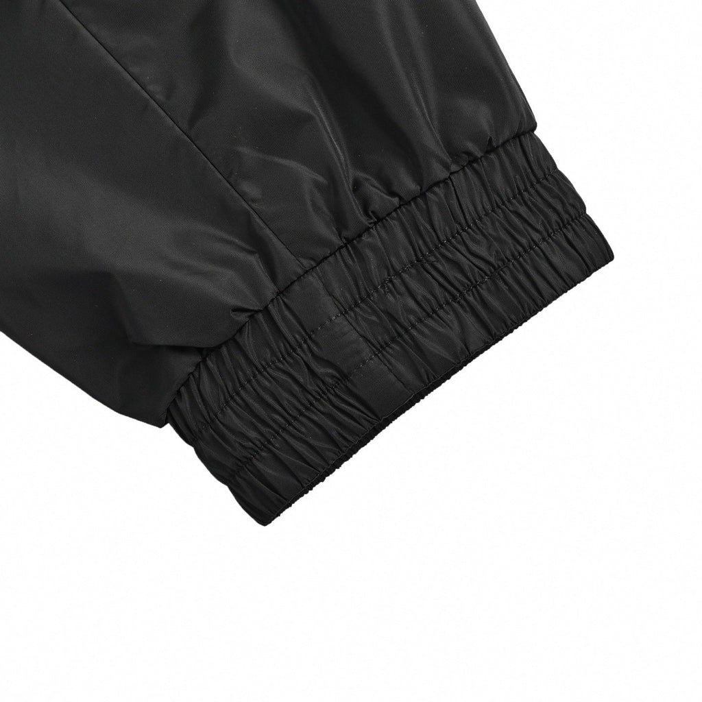 Monogram Windbreaker | Black & Grey