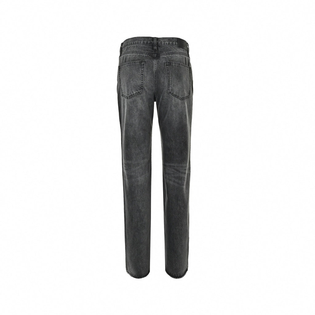 Horsebit Washed Denim Jeans